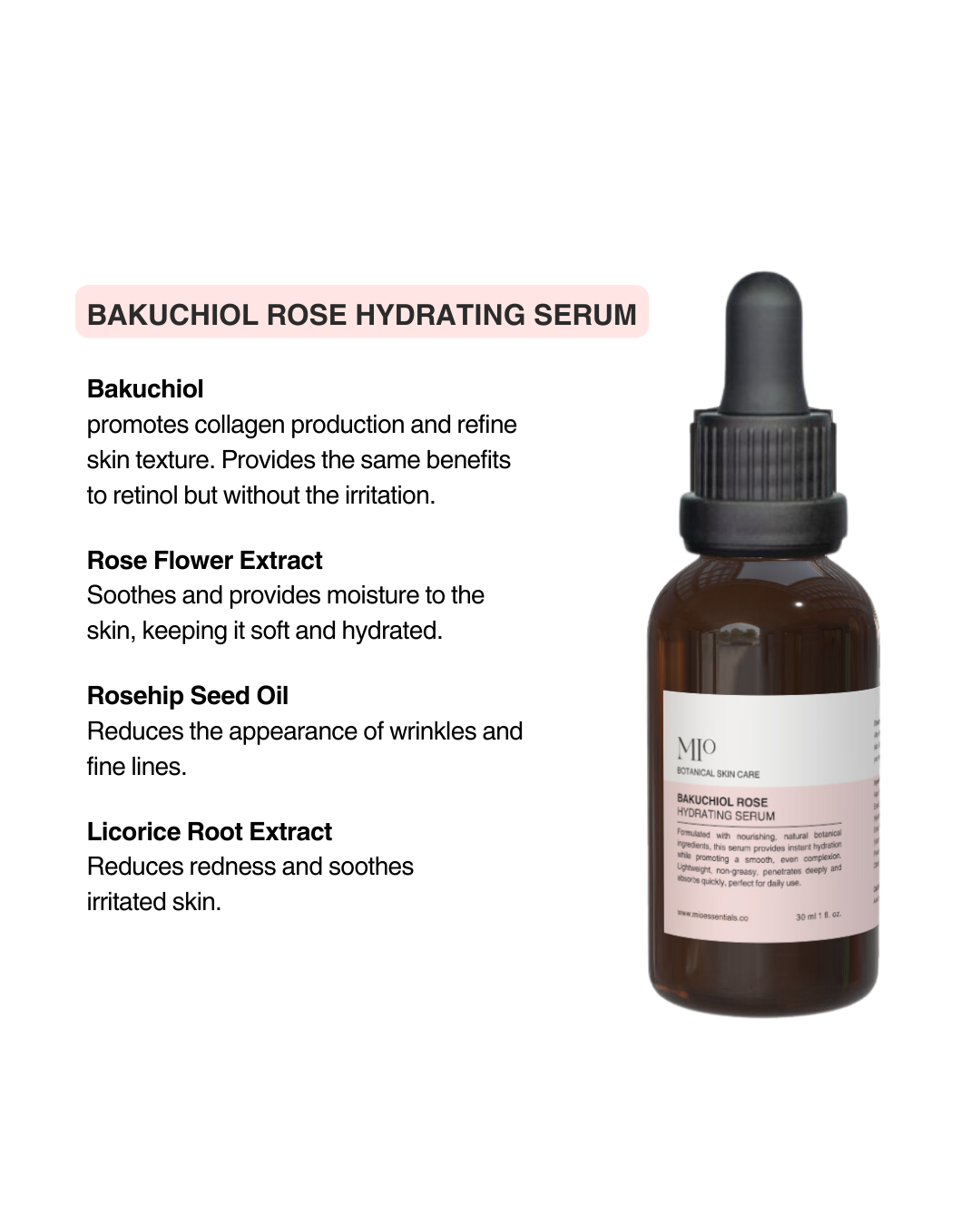 Bakuchiol Rose Hydrating Serum